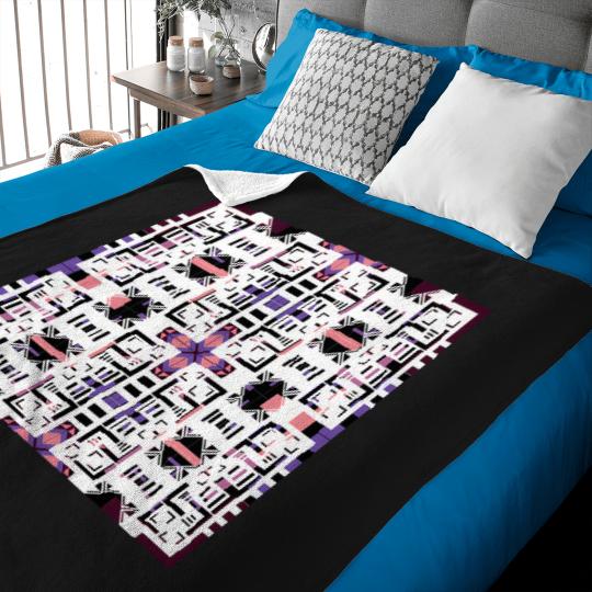 Discover The Modern Abstract Design In Fabric Seamless Pattern Baby Blankets