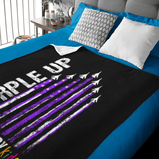 Discover purple up for military purple up child flag boy Baby Blankets