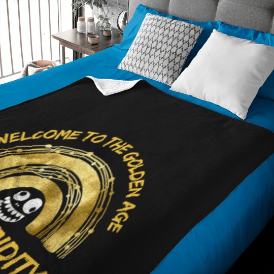 Discover Funny welcome To The Golden Age Of Stupidity Sarcasm Word Design Baby Blankets