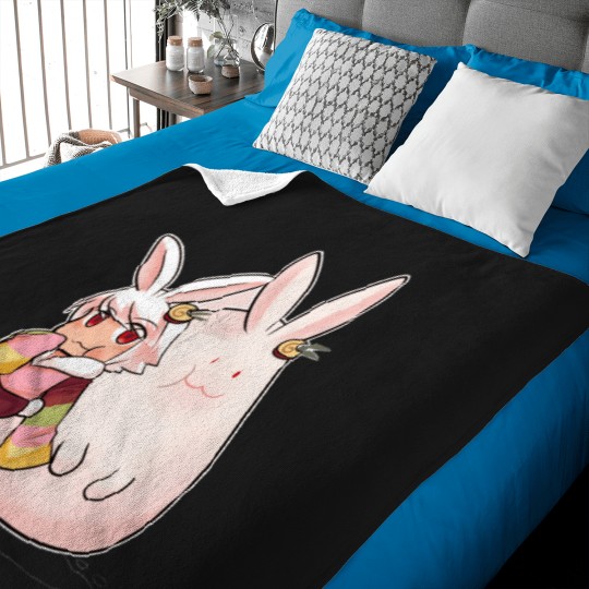 Discover Moon rabbit almond For strawberry cake Kawaii Baby Blankets