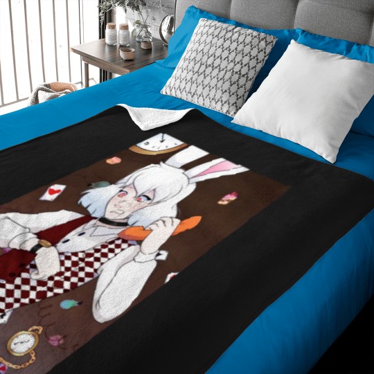 Discover White Rabbit in a Rush Baby Blankets