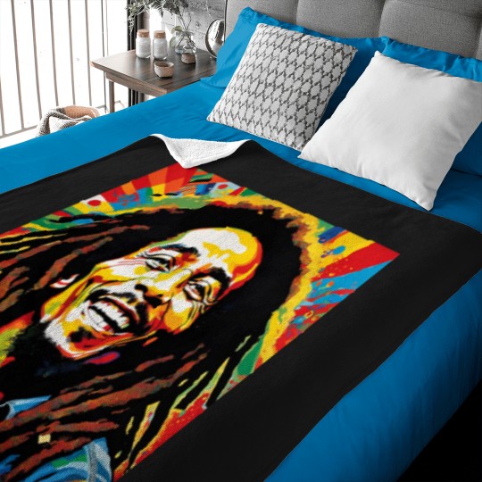 Discover Bob Marley Boxy Baby Blankets