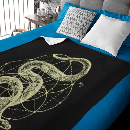 Discover The Dharma Store Sacred Geometry Seed Of Life Snake Baby Blankets