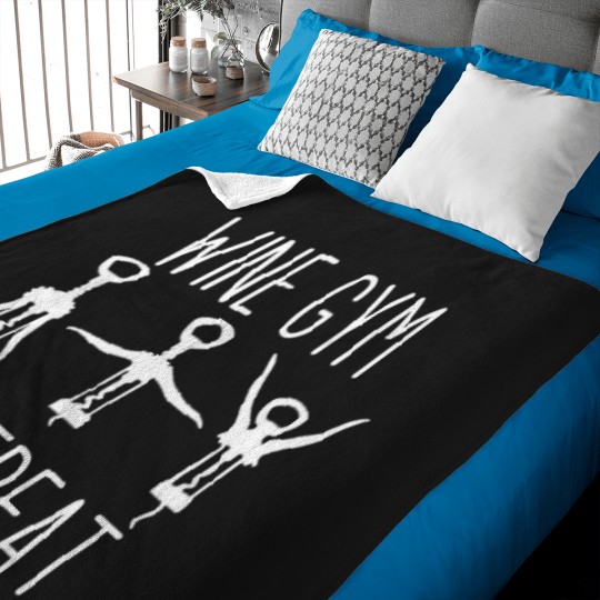 Discover Wines Fun Gym Repeat Funny Wines Screw Workout Humor Sarcastic Baby Blankets