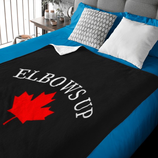 Discover Elbows Up Gloves Off Fun Hockey True North Strong and Free Proud Canadian Baby Blankets