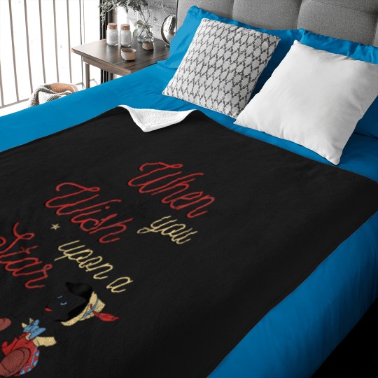 Discover Disneyyy-Pinocchio-When-You-Wish-Upon-A-Star-T-Shirt Baby Blankets