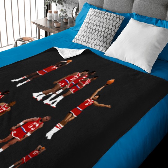 Discover Philly Sticker Pack (Moses Malone Julius Erving Maurice Cheeks Charles Barkley) Qiangy Baby Blankets