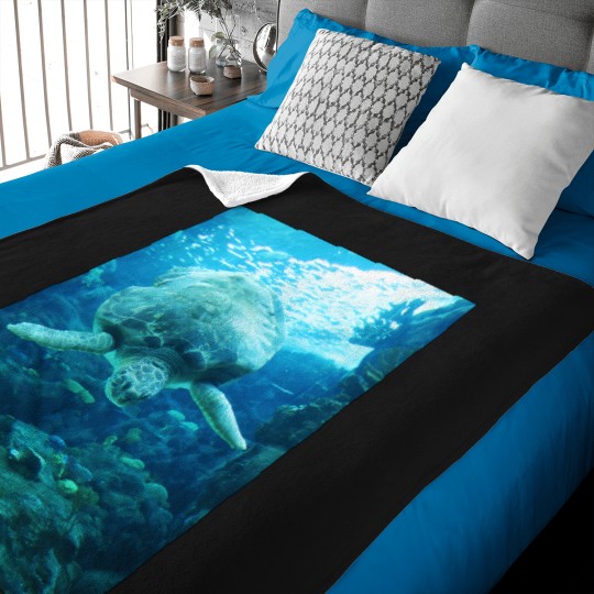 Discover Descending Sea Turtle Sticker 2442 Baby Blankets