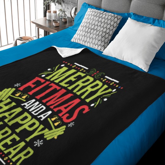 Discover Merry Fitmas And A Happy New Rear Baby Blankets