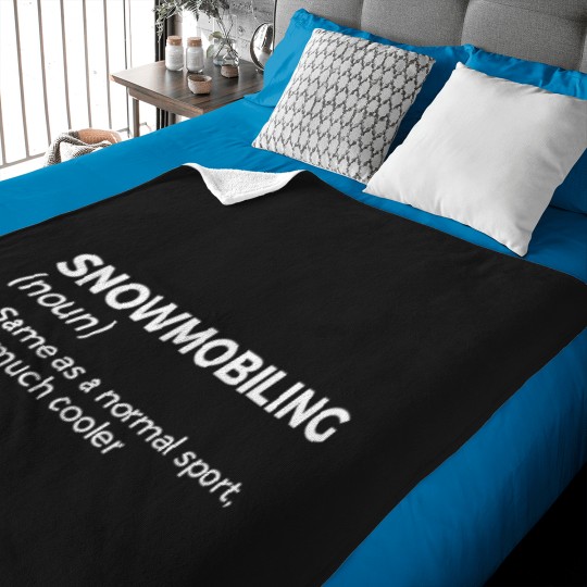 Discover Snowmobiling Definition Snowmobile Riding Baby Blankets