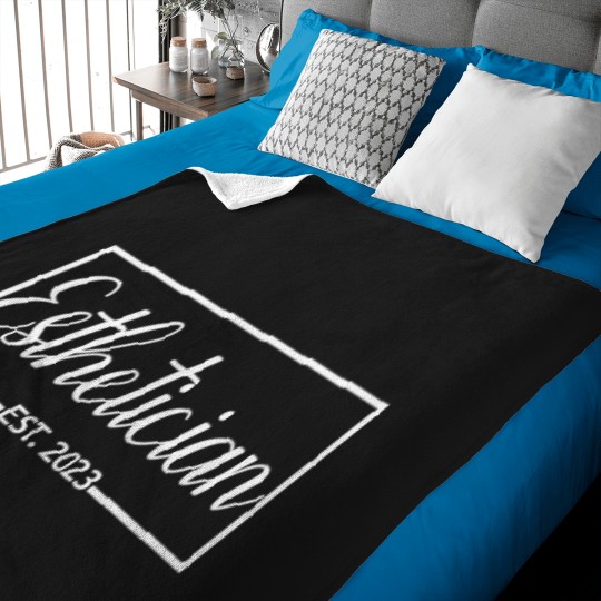 Discover Esthetician Est 2023 Graduation New Skin Care Specialist Baby Blankets