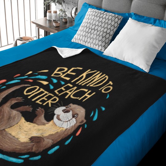Discover Be-Kind-Otter-Pun-T-Shirt Baby Blankets