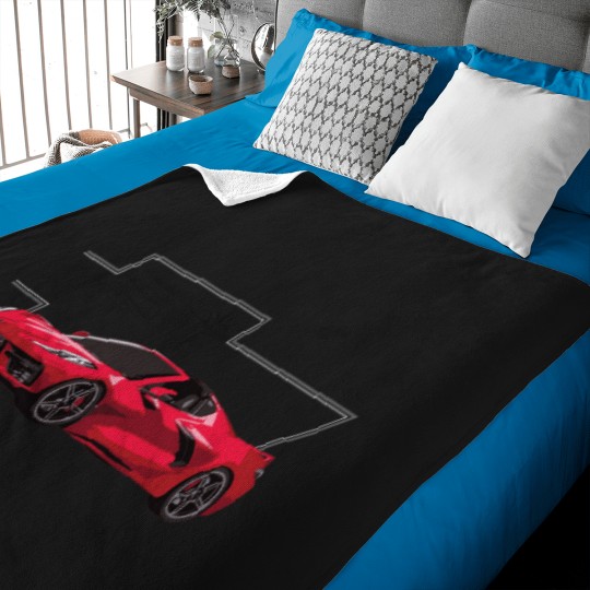 Discover C8 torch red Baby Blankets
