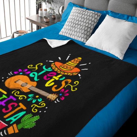 Discover Cinco De Mayo Mexican Guitar Cactus For Baby Blankets