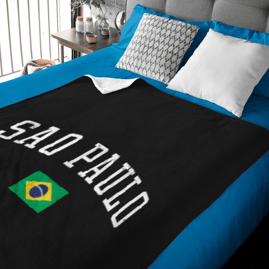 Discover Sao Paulo Brasil Country Flag Vacation Baby Blankets