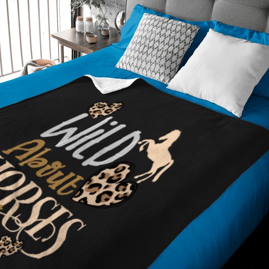 Discover Horse Pet Wild About Horses Horse Lover Horseback Riding Equestrian Baby Blankets