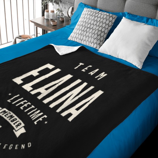Discover Team-Elaina-Lifetime-Member-Funny-Name-Elaina-T-Shirt Baby Blankets