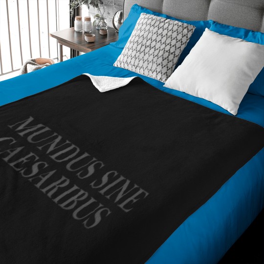 Discover Mundus-Sine-Caesaribus-Latin-Quote-Vintage-Design-T-Shirt Baby Blankets