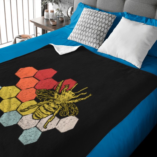 Discover Beekeeper Bee Honeycomb Beekeeg Baby Blankets