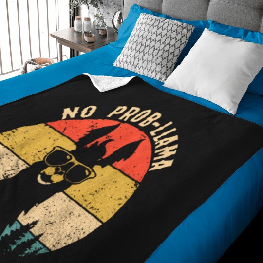 Discover No-Prob-Llama---Vintage-Llama-Alpaca---T-Shirt Baby Blankets