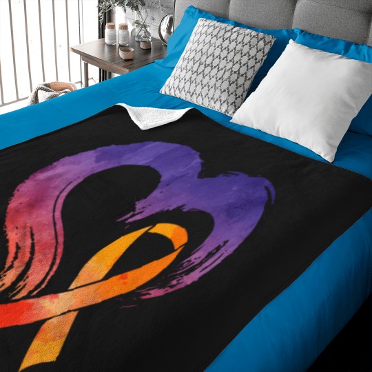 Discover Ms-Warrior-Heart-Multiple-Sclerosis-Awareness-Month-T-Shirt Baby Blankets