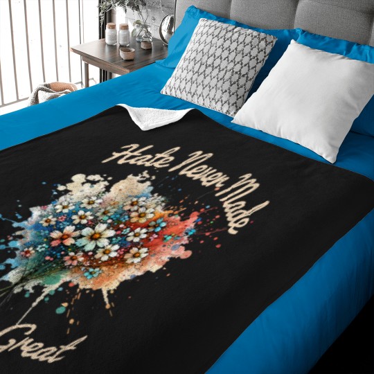 Discover Hate Never Made Any Nation Great Funny AntiTrump 2025 Baby Blankets