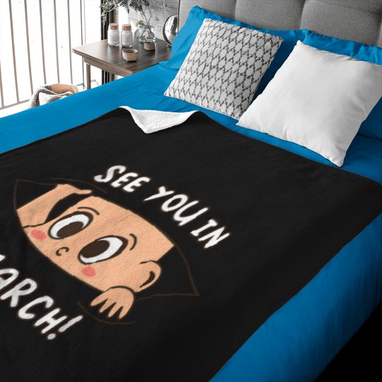 Discover Pregnancy-Mom-Mother-See-You-In-March-T-Shirt Baby Blankets