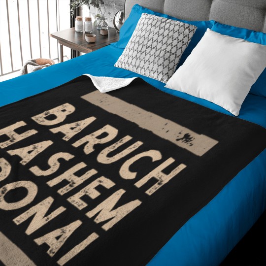 Discover Baruch Hashem Adonai - Hebrew Messianic Christian Gift Baby Blankets