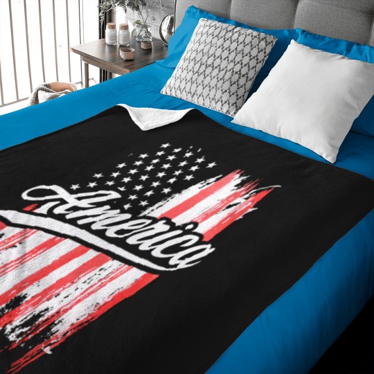 Discover Navy America Born To Forced To Wipe Baby Blankets