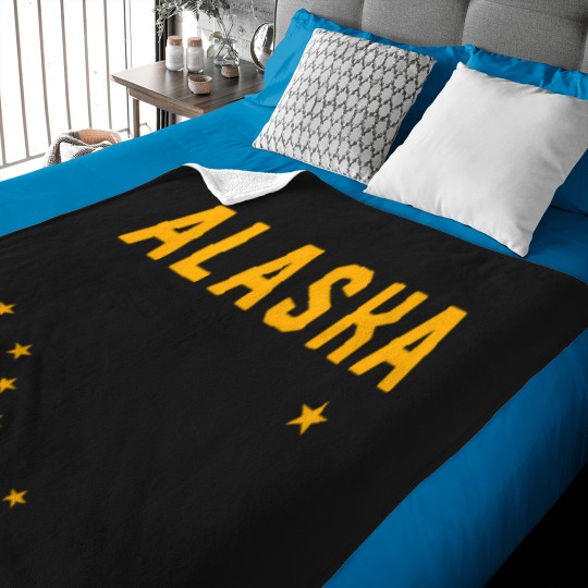 Discover I Love Alaska Minimalist State Flag Baby Blankets