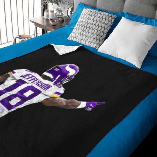 Discover Justin Jefferson's Victory Point Baby Blankets