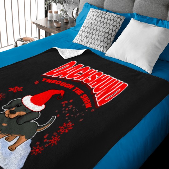 Discover Dachshund Lover Merry Christmas Baby Blankets