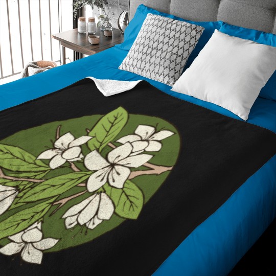 Discover Sakura Branch Pattern - Greenery eras outline lover minneapolis Baby Blankets