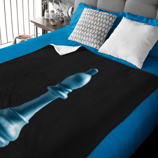 Discover The Basic Blue Chess Pawn Baby Blankets