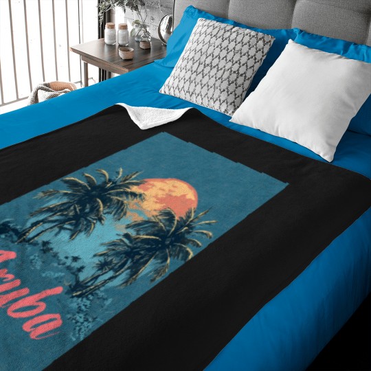 Discover Aruba Design Tri-blend Baby Blankets