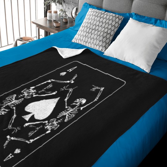Discover Goth Punk Ace Of Spades Card Shark Gambler Skeleton Baby Blankets