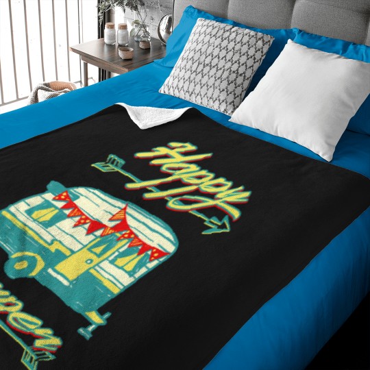 Discover Happy Camper - Camping 	 For Men Women And Kids Tee Baby Blankets