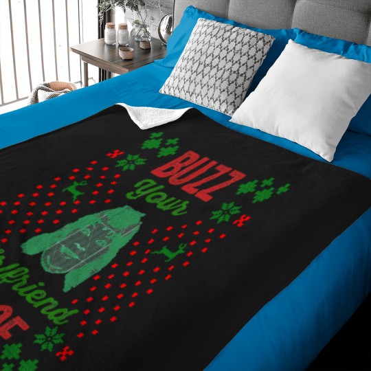 Discover Buzz-Your-Girlfriend-Woof-Home-Alone---Funny-Christmas-Shirt---Funny- Baby Blankets
