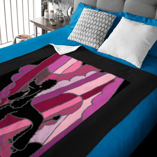 Discover Cool-Funky-Black-Poodle-Abstract-Art T-Shirt Baby Blankets