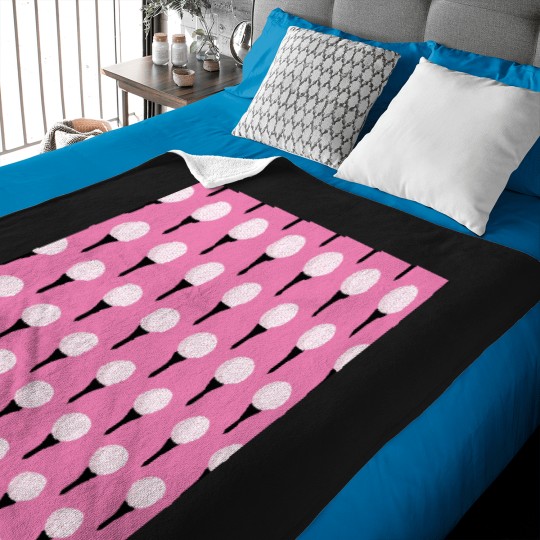 Discover Golf-Ball-And-Tee-Pattern-(Pink) T-Shirt Baby Blankets