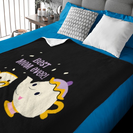 Discover Disneyyy-Beauty-And-The-Beast-Mrs-Potts-And-Chip-Best-Mom-Ever-T-Shirt Baby Blankets