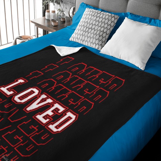 Discover Loved Word Art Baby Blankets