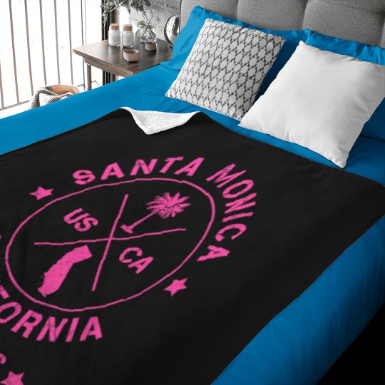 Discover Santa-Monica-California-Usa-Los-Angeles-Baywatch T-Shirt Baby Blankets
