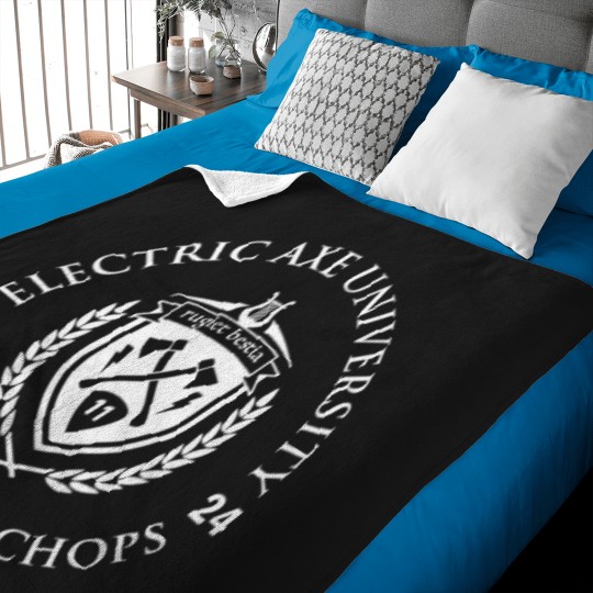 Discover T-Shirt 5617-Electric-Guitar-Mock-University-Logo Baby Blankets