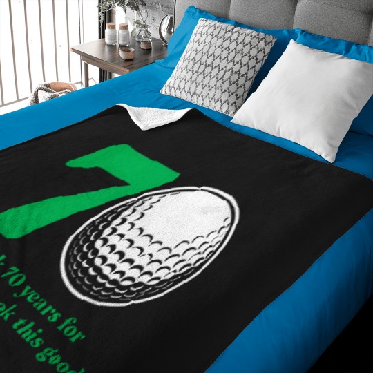 Discover 70-Year-Old-Golfer-Golfing-Golf-70Th-Birthday-T-Shirt Baby Blankets