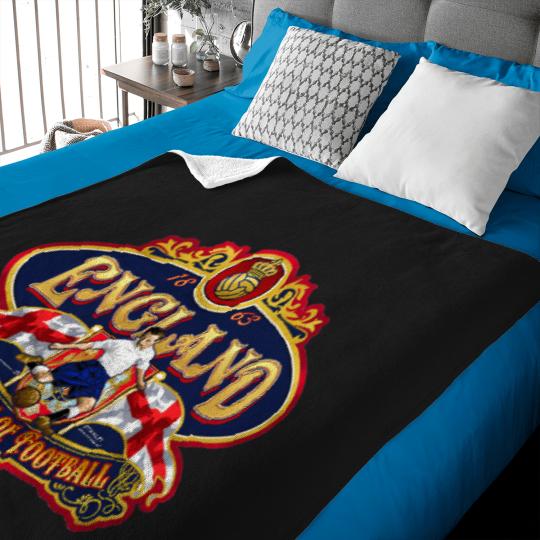 Discover England-'The-Home-Of-Football'-T-Shirt-Art Baby Blankets