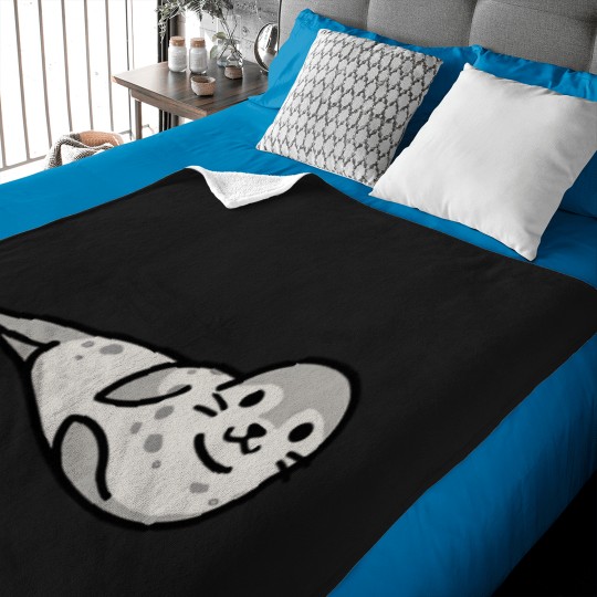 Discover Grey-Seal T-Shirt Baby Blankets