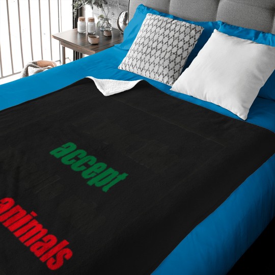Discover I-love-like-accept-people-who-love-animals-(black-font)-- T-Shirt Baby Blankets