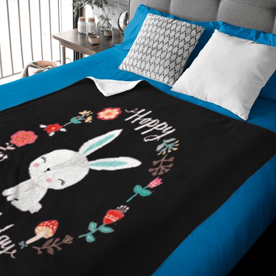 Discover A-Cute-Design-Rabbit-For-Birthday-Kids T-Shirt Baby Blankets