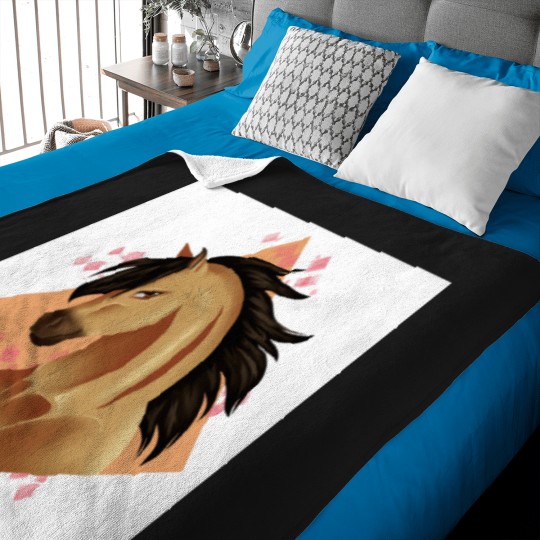 Discover Buckskin Horse Portrait Baby Blankets